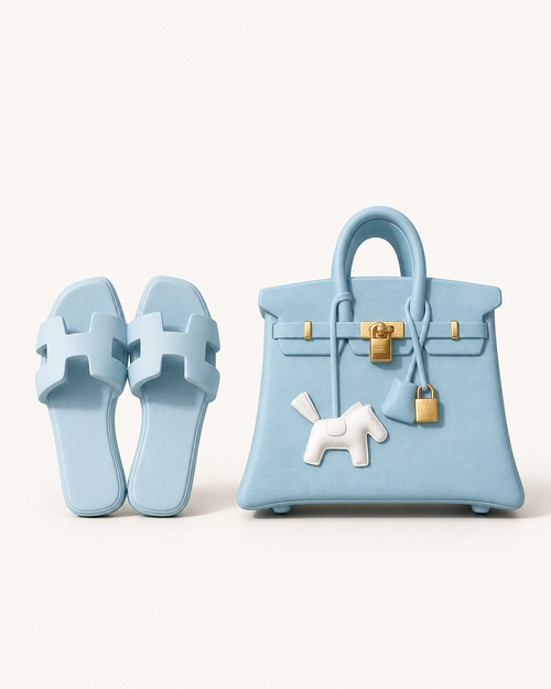 Aromatischer Diffusor — Doppelpack Tasche + Hausschuhe (Hellblau)