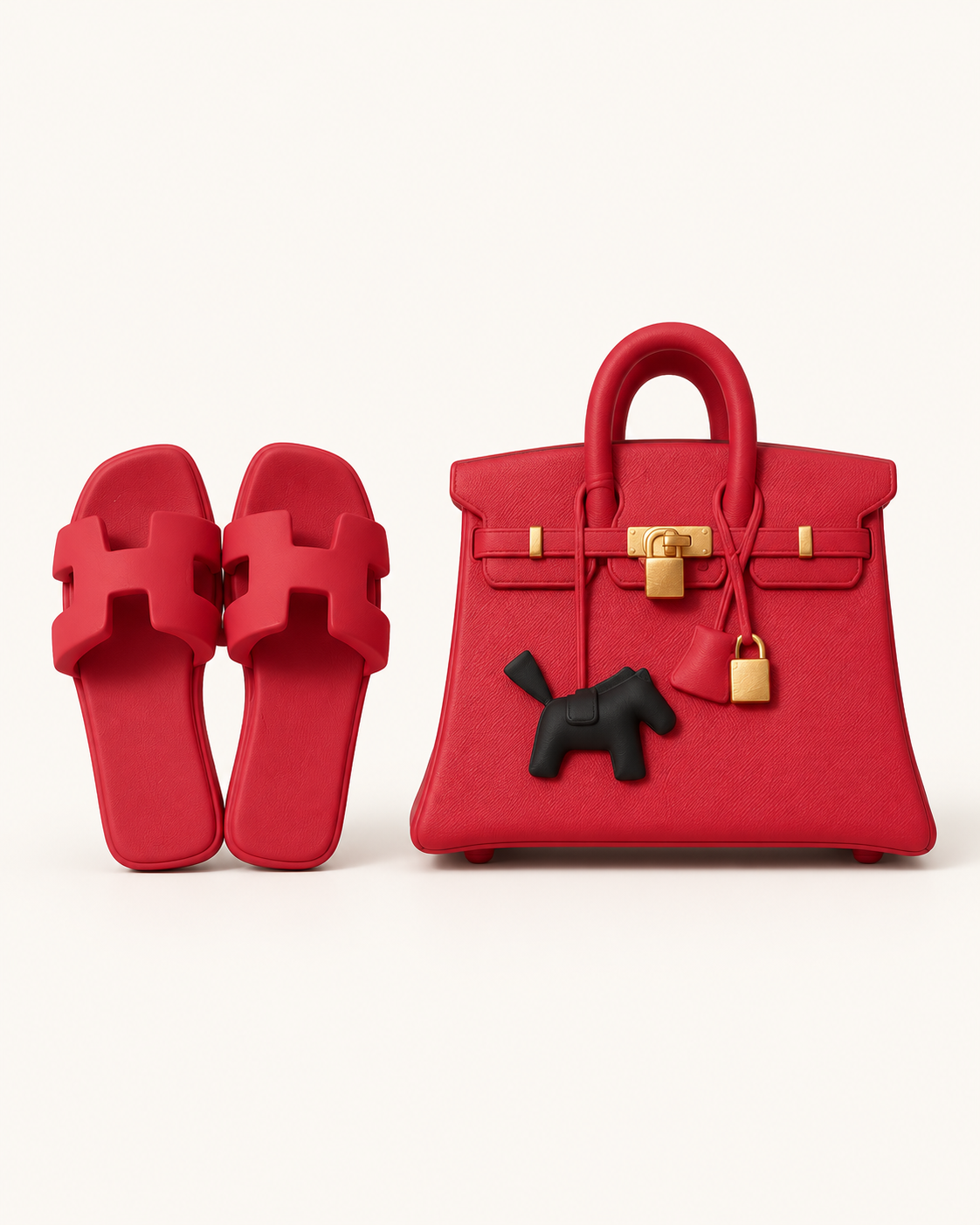 Aromatischer Diffusor – Duo-Pack Tasche + Hausschuhe (Rot)