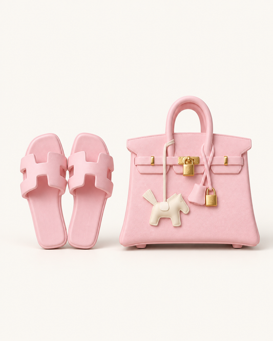 Aromatischer Diffusor — Duo-Pack Tasche + Hausschuhe (Rosa)