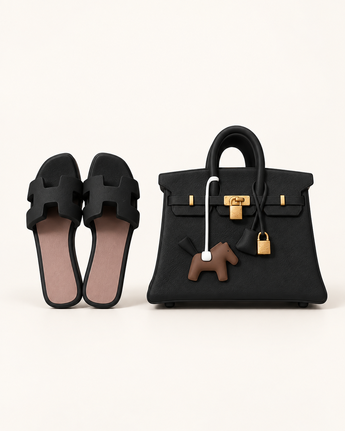 Aromatischer Diffusor – Duo-Pack Tasche + Hausschuhe (Schwarz)